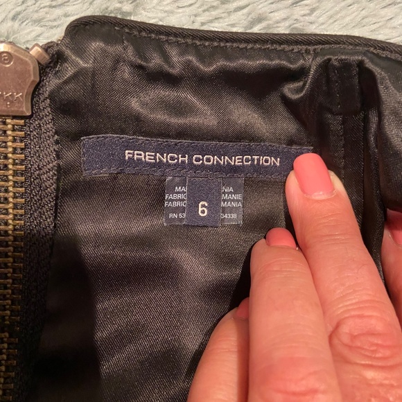 French Connection Strapless Plaid Mini Dress – Size 6 (70% Virgin Wool Blend) - Picture 7 of 8